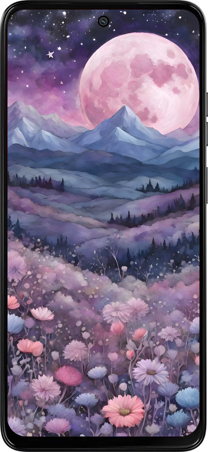 Силіконовий чехол Ніч місяць арт для Motorola Moto G15 Power - 6319u-4044 изображение 