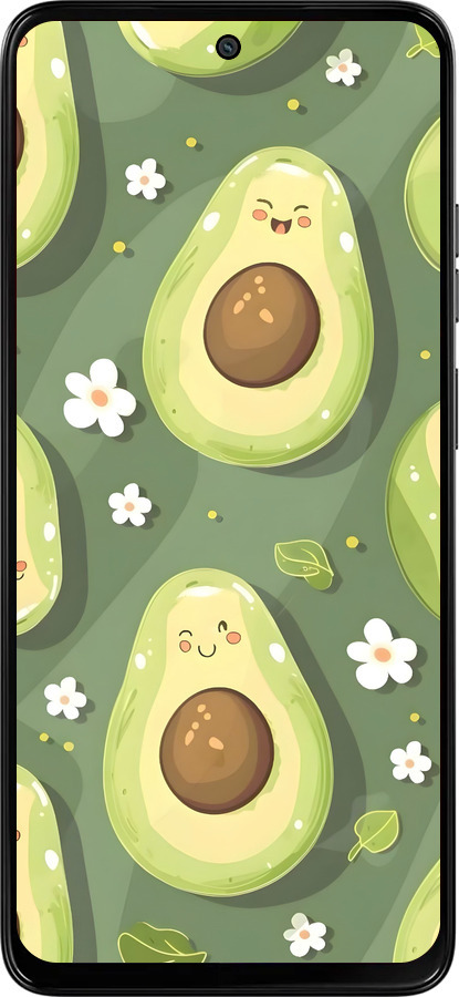 Силиконовый чехол Авокадо для Motorola Moto G15 Power - 6380u-4044 изображение 