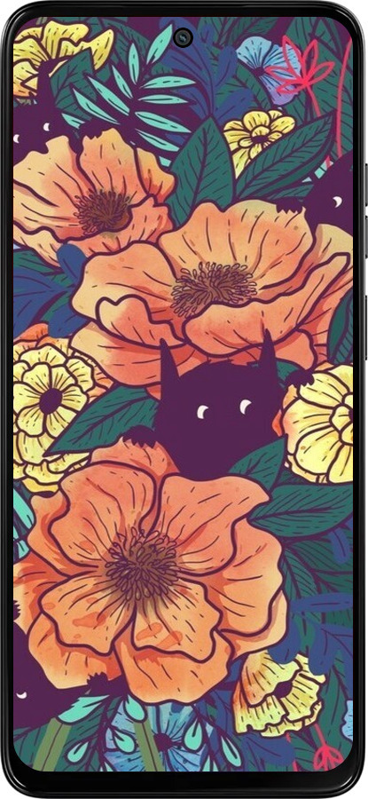 Силиконовый чехол С изображением полевых цветов для Motorola Moto G15 Power - 6419u-4044 изображение 