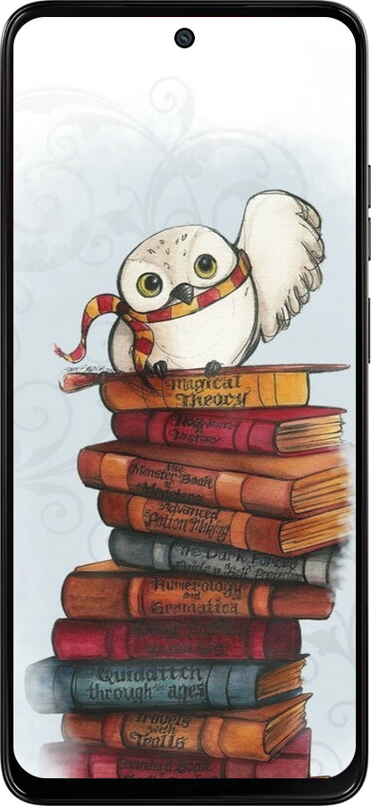 Силиконовый чехол Сова и книги для Motorola Moto G15 Power - 6436u-4044 изображение 