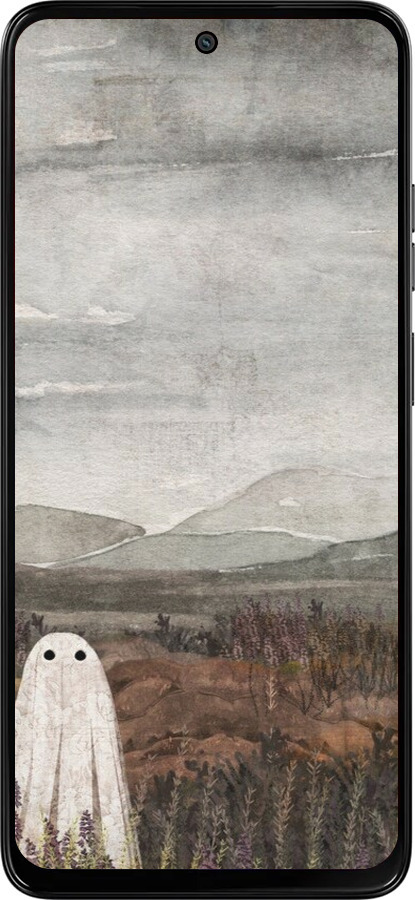 Силиконовый чехол Одинокий призрак на фоне гор для Motorola Moto G15 Power - 6486u-4044 изображение 