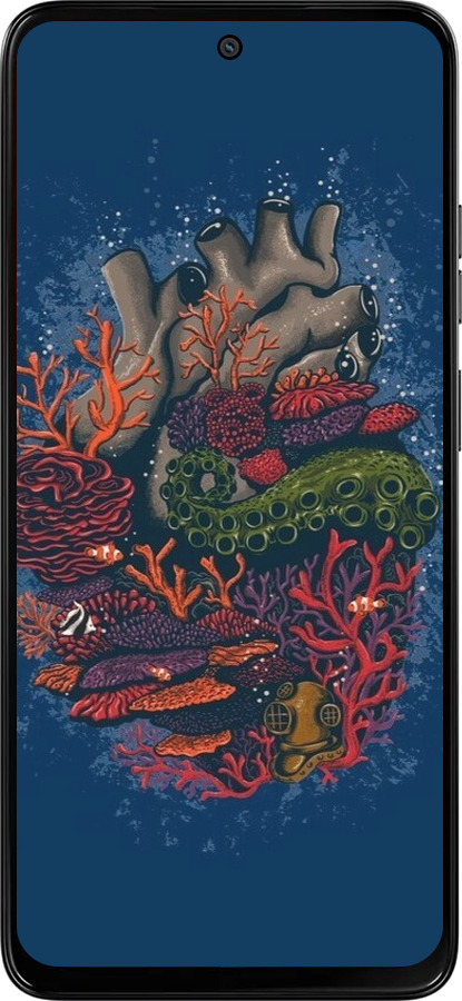 Силиконовый чехол Сердце моря для Motorola Moto G15 Power - 6506u-4044 изображение 