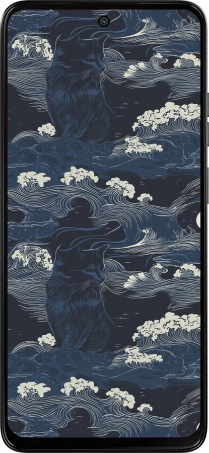 Силиконовый чехол Морская тематика в стиле арт-деко для Motorola Moto G15 Power - 6520u-4044 изображение 