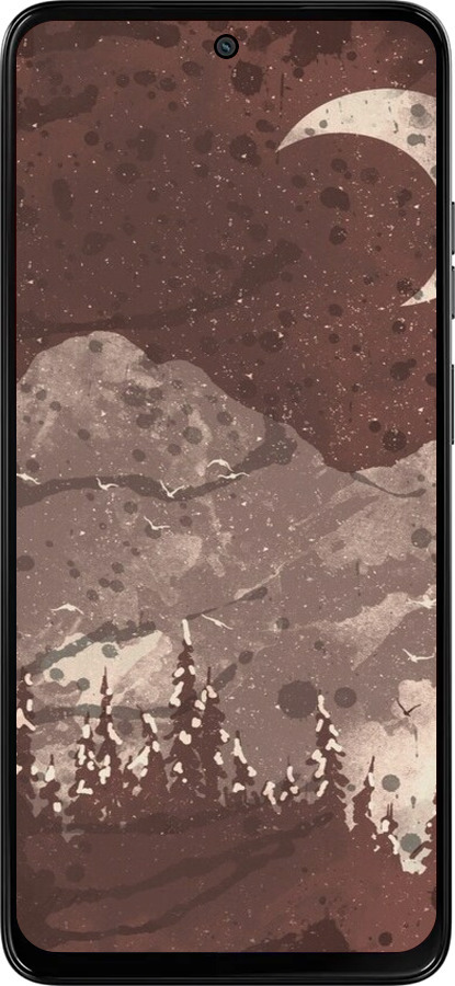 Силиконовый чехол С изображением лунного пейзажа в ночном лесу для Motorola Moto G15 Power - 6546u-4044 изображение 