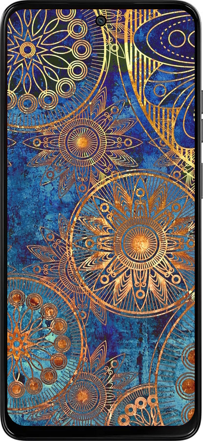 Силиконовый чехол Золотой узор для Motorola Moto G15 Power - 678u-4044 изображение 