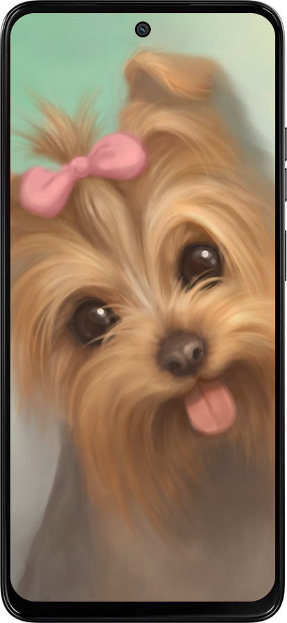 Силиконовый чехол Нарисованный йоркширский терьер для Motorola Moto G15 Power - 928u-4044 изображение 