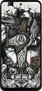 Силиконовый чехол Тату Викинг для Motorola Moto G15 - 4098u-3948 изображение 