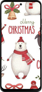 Силиконовый чехол Merry Christmas для Motorola Moto G15 - 4106u-3948 изображение 