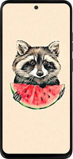 Силиконовый чехол Енотик с арбузом для Motorola Moto G15 - 4605u-3948 изображение 
