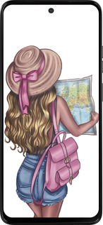 Силіконовий чехол Дівчина з картою для Motorola Moto G15 - 4704u-3948 изображение 