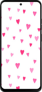 Силиконовый чехол Сердечки 2 для Motorola Moto G15 - 4763u-3948 изображение 