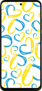 Силиконовый чехол Сердца UA для Motorola Moto G15 - 5292u-3948 изображение 