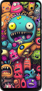 Силиконовый чехол Cмешные монстры для Motorola Moto G15 - 5549u-3948 изображение 