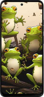 Силіконовий чехол Жабки для Motorola Moto G15 - 5656u-3948 изображение 