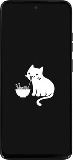 Силиконовый чехол С милым котом на черном фоне для Motorola Moto G15 - 6528u-3948 изображение 