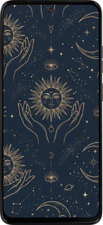 Силиконовый чехол Celestial Harmony: Sun & Moon Gold Mystic Pattern для Motorola Moto G15 - 6778u-3948 изображение 