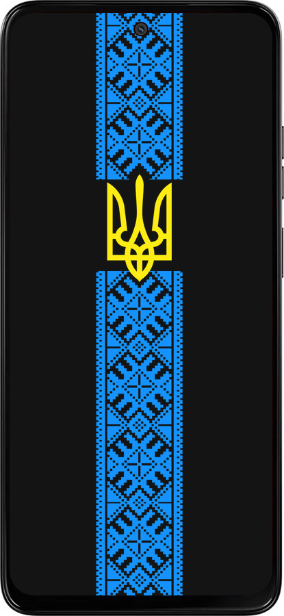 Силиконовый чехол Тризуб в вышиванке для Motorola Moto G15 - 1158u-3948 изображение 