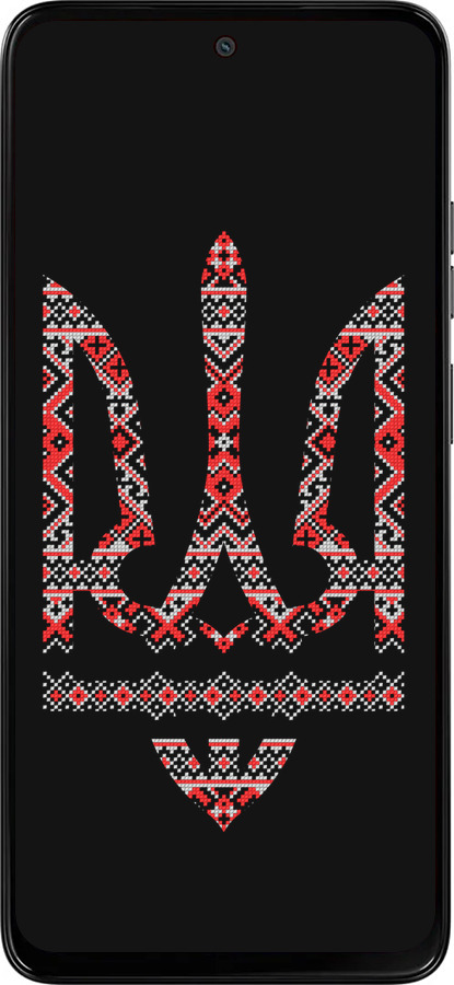 Силиконовый чехол Герб - вышиванка на черном фоне для Motorola Moto G15 - 1196u-3948 изображение 