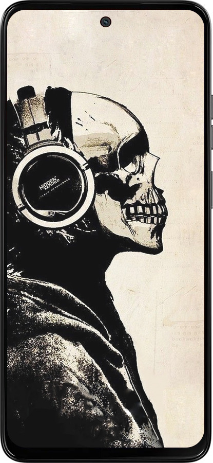 Силиконовый чехол Скелет-меломан v2 для Motorola Moto G15 - 1200u-3948 изображение 