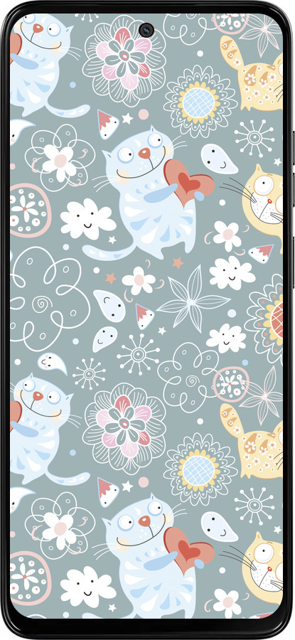 Силіконовий чехол Кошенята v3 для Motorola Moto G15 - 1223u-3948 изображение 