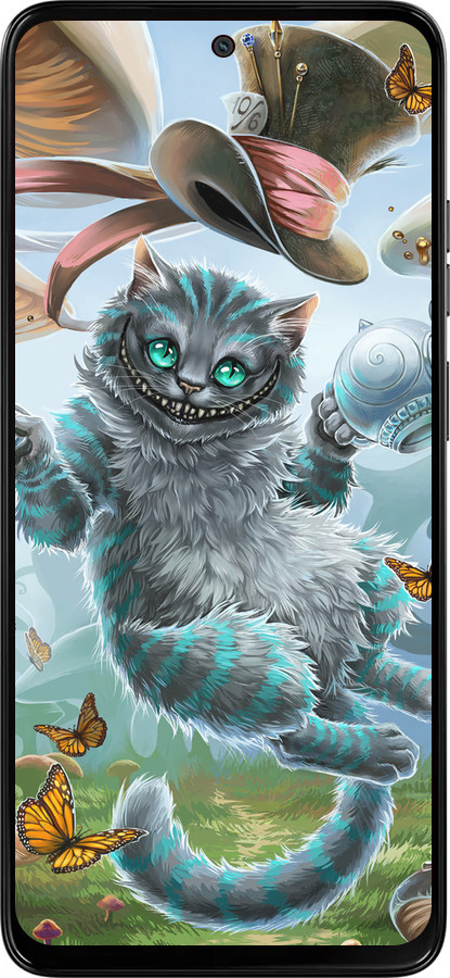 Силиконовый чехол Чеширский кот 2 для Motorola Moto G15 - 3993u-3948 изображение 