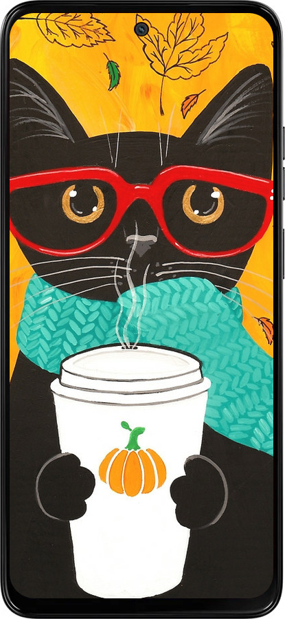 Силиконовый чехол Осенний кот для Motorola Moto G15 - 4026u-3948 изображение 