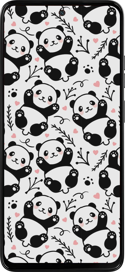 Силіконовий чехол Панди для Motorola Moto G15 - 4318u-3948 изображение 
