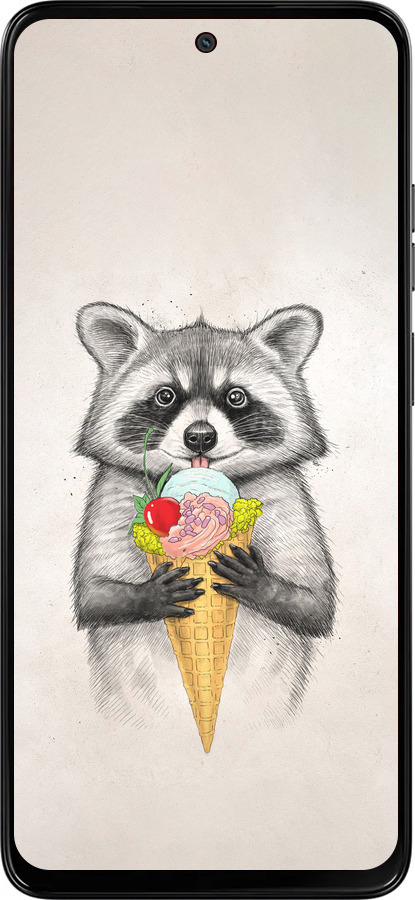 Силиконовый чехол Енотик с мороженым для Motorola Moto G15 - 4602u-3948 изображение 