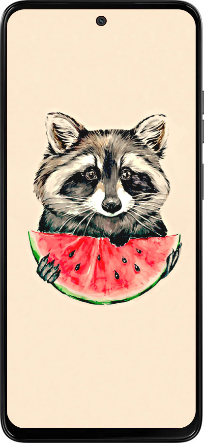Силиконовый чехол Енотик с арбузом для Motorola Moto G15 - 4605u-3948 изображение 