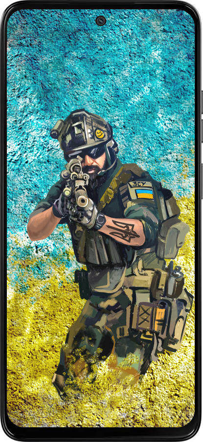 Силиконовый чехол Воин ЗСУ для Motorola Moto G15 - 5311u-3948 изображение 