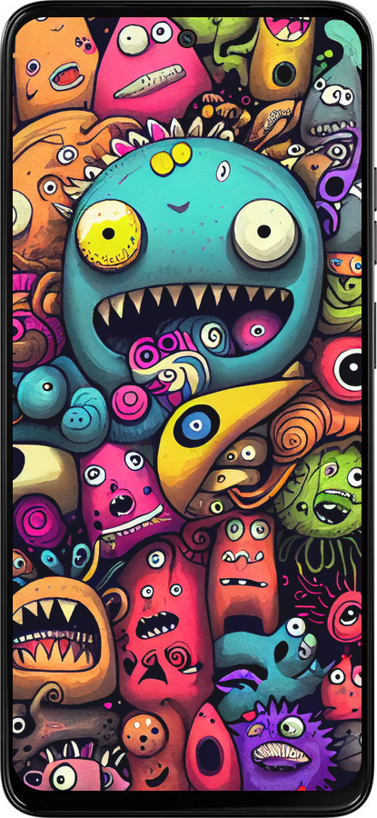 Силиконовый чехол Cмешные монстры для Motorola Moto G15 - 5549u-3948 изображение 