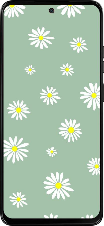 Силиконовый чехол Ромашки v4 для Motorola Moto G15 - 5603u-3948 изображение 