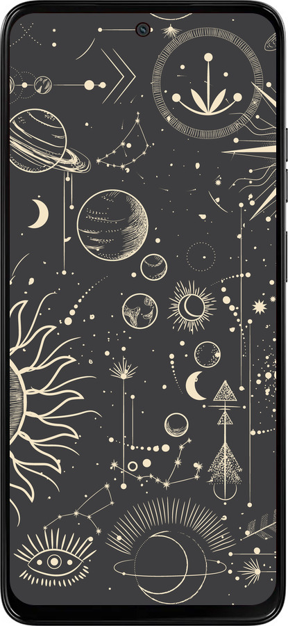 Силиконовый чехол Фаза луны для Motorola Moto G15 - 5605u-3948 изображение 