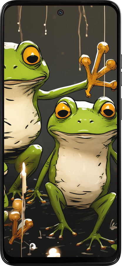 Силиконовый чехол Жабки 2 для Motorola Moto G15 - 5657u-3948 изображение 