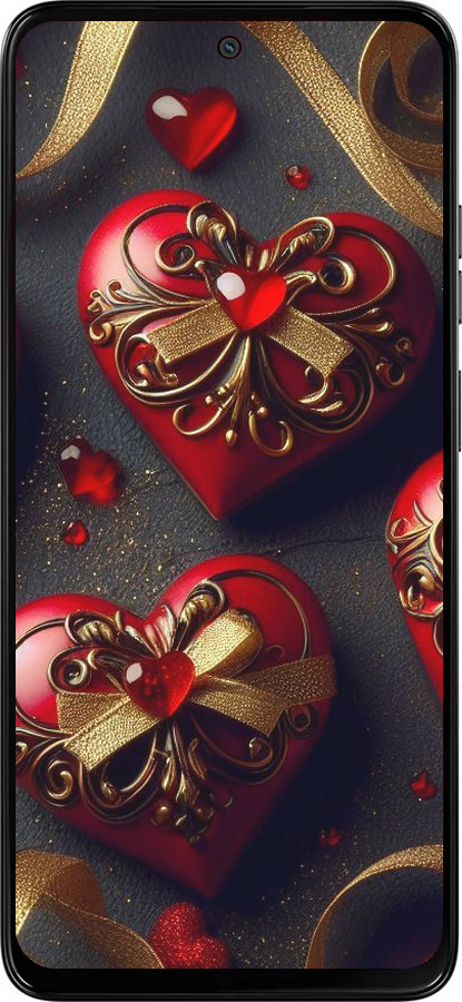 Силиконовый чехол Сердечки v4 для Motorola Moto G15 - 5834u-3948 изображение 