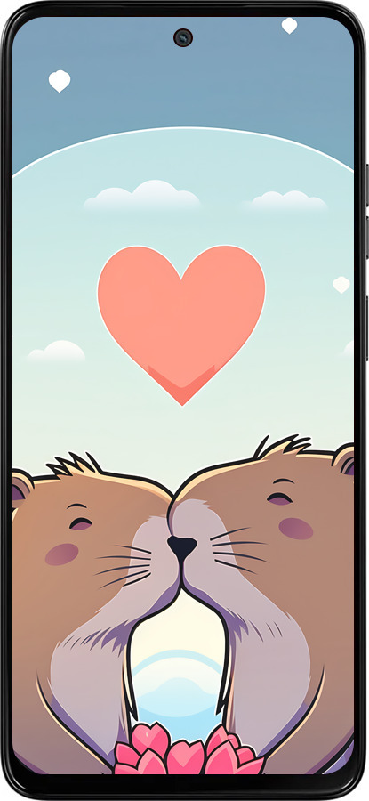 Силиконовый чехол Капибара любовь для Motorola Moto G15 - 6027u-3948 изображение 