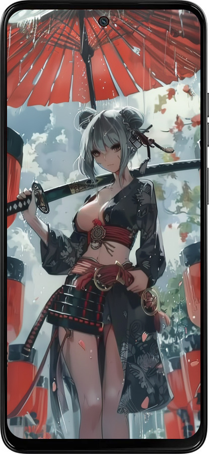 Силіконовий чехол Гейша-воїн для Motorola Moto G15 - 6124u-3948 изображение 