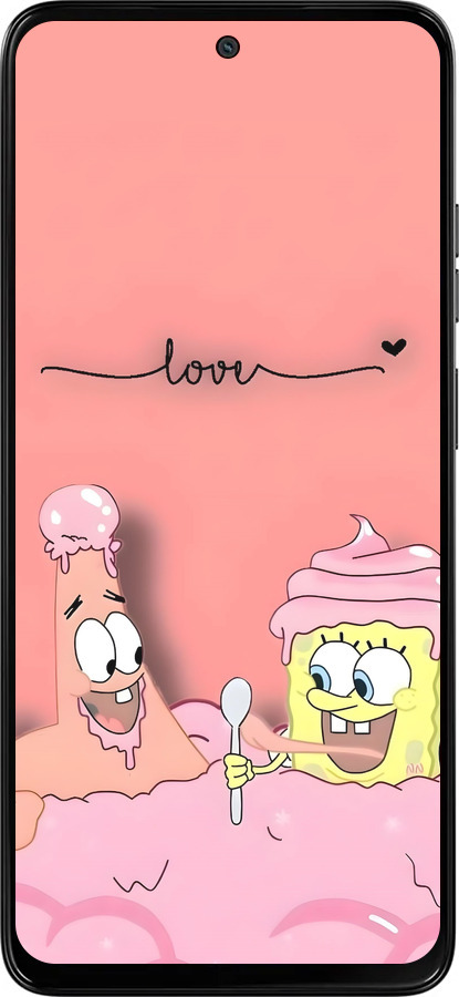 Силиконовый чехол Спанч Боб для Motorola Moto G15 - 6282u-3948 изображение 