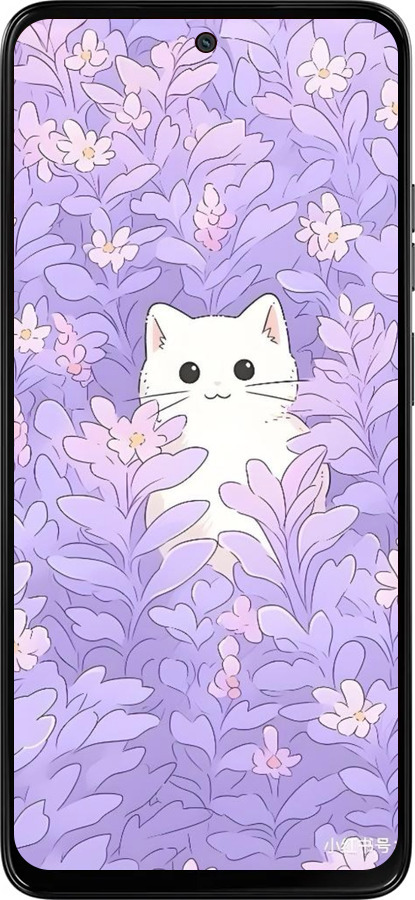 Силиконовый чехол Котик в цветах для Motorola Moto G15 - 6390u-3948 изображение 
