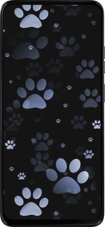 Силиконовый чехол С синими отпечатками лап для Motorola Moto G15 - 6441u-3948 изображение 