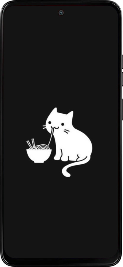 Силиконовый чехол С милым котом на черном фоне для Motorola Moto G15 - 6528u-3948 изображение 