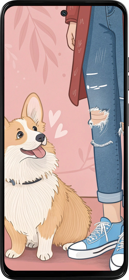 Силиконовый чехол Корги 3 для Motorola Moto G15 - 6707u-3948 изображение 