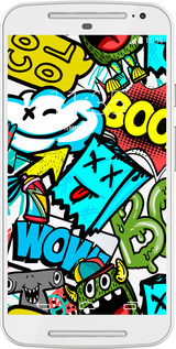 Силіконовий чехол Стікери v4 для Motorola Moto G2 - 5508u-330 изображение 