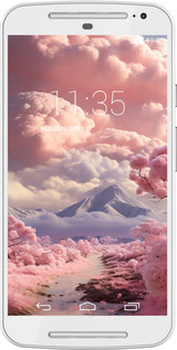 Силиконовый чехол Розовые облака для Motorola Moto G2 - 5660u-330 изображение 