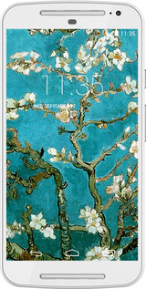 Силиконовый чехол Винсент Ван Гог. Сакура для Motorola Moto G2 - 841u-330 изображение 