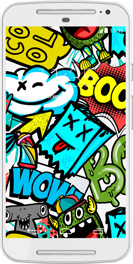 Силіконовий чехол Стікери v4 для Motorola Moto G2 - 5508u-330 изображение 