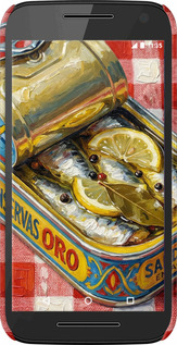 3D пластиковый матовый чехол Vintage Sardine Tin Phone для Motorola Moto G3 - 6772m-318 изображение 