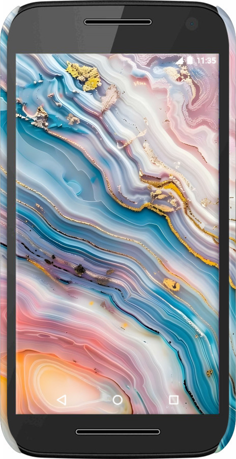 3D пластиковый матовый чехол Мрамор красивый для Motorola Moto G3 - 6376m-318 изображение 