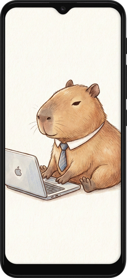 TPU чехол Funny Capybara CEO Working для Motorola Moto G10 - 6777b-2319 изображение 