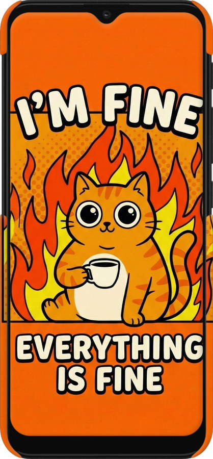 3D пластиковий матовий чехол Funny Cat для Motorola Moto G20 - 6786m-2461 изображение 